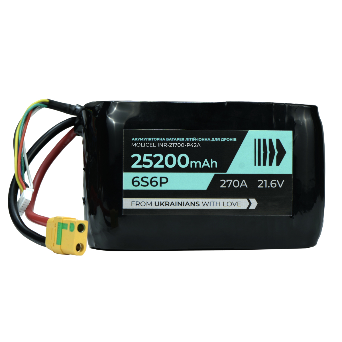 Акумулятор для коптерів та літаків BTRY 6S6P на елементах Molicel INR21700-P42A